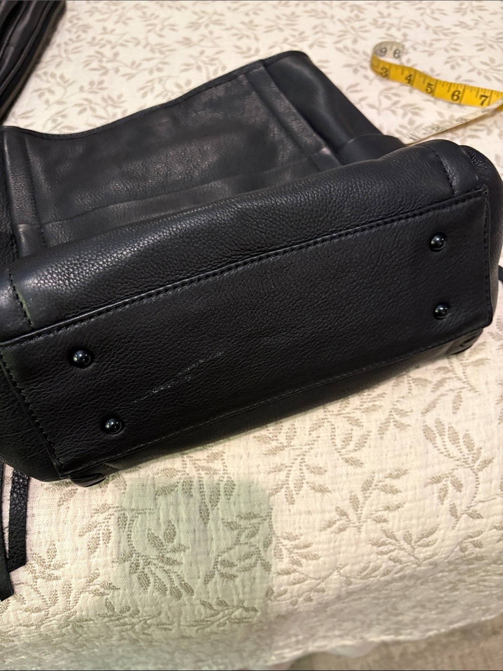 Aimee Kestenberg Black Leather Shoulder Bag with Braided Trim - Picture 11 of 11